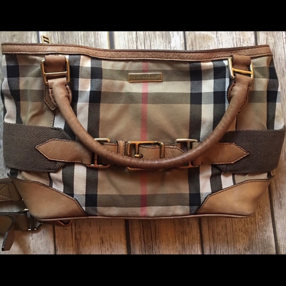 Authentic Burberry Nova Check Satchel
